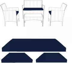 3pcs Rattan Chair Replacement Cushion Set Garden Sofa Seat Pad Set for Outdoor Patio Furniture Comfortable Durable And Easy Care