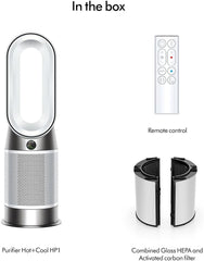 Dyson Purifier Hot+Cool HP1 Purifying Fan Heater, Heats and Cools (White/White)