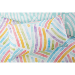 Dreambow Duvet Cover Set – King & Double Sizes | Colourful Rainbow Stripe Bedding in Pastel & Bright Tones | Soft & Durable 180 Thread Count Microfibre – Easy-Care Quilt Cover with Matching Pillowcases | Fun Modern Bedroom Décor | Machine Washable | UK Br