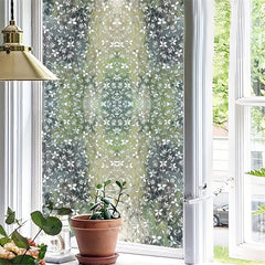 1 Roll Of Self-adhesive PVC Glass Static Window Film Window Sticker, Suitable for Floor-To-Ceiling Windows in Bathrooms And Restrooms, UV Resistant, Transparent And Opaque Window Film for Living Room Home Decoration