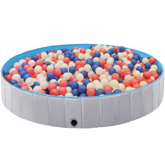 Costoffs Pet Pool Foldable Dog Swimming Pool, Pet Pool Portable Bathing Swimming Tub for Garden/Beach/Yard/Home, L/XL/XXL/XXXL, Blue/Grey/Black/Ocean Blue