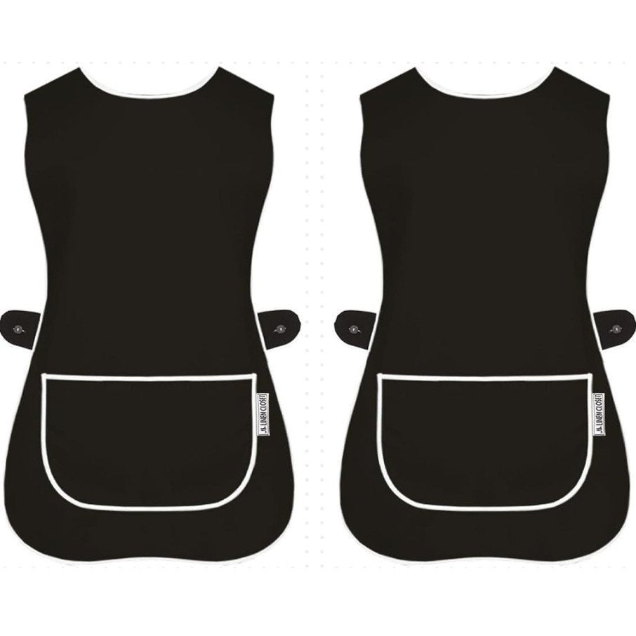 Pack of 2 Tabard Apron | Aprons for Men, Women, and Ladies | Professional Cooking Aprons with 2 Pockets | Adjustable Kitchen Apron for Baking, BBQ, Grilling, Gardening, Crafting, Cleaning, Painting, Barista, Restaurant Work | Cute & Stylish Gift Apron for