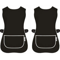 Pack of 2 Tabard Apron | Aprons for Men, Women, and Ladies | Professional Cooking Aprons with 2 Pockets | Adjustable Kitchen Apron for Baking, BBQ, Grilling, Gardening, Crafting, Cleaning, Painting, Barista, Restaurant Work | Cute & Stylish Gift Apron for