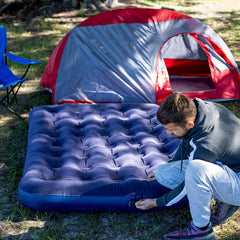 Inflateable Blow Up Airbed, Quick Inflatable Air Mattress for Adults & Kids, Waterproof Camping Mattress, Inflatable Air Bed for Indoor & Outdoor Adventures