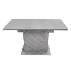 Extendable dining table, dining table with storage, rectangular dining table, coffee leisure table, modern simple iron dining table, space-saving multifunctional dining table, grey