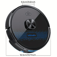 Lubluelu 2025 Latest SL60 Ultra 4500Pa Robot Vacuum And Mop Combination, Automated Vacuum, Self-Recharging, Anti-Siphon, 55Db Quiet Operation, Ultra-Slim Design, 5 Mapping Options, 24 Restricted Areas for Pet Hair on Carpets And Hard Floors