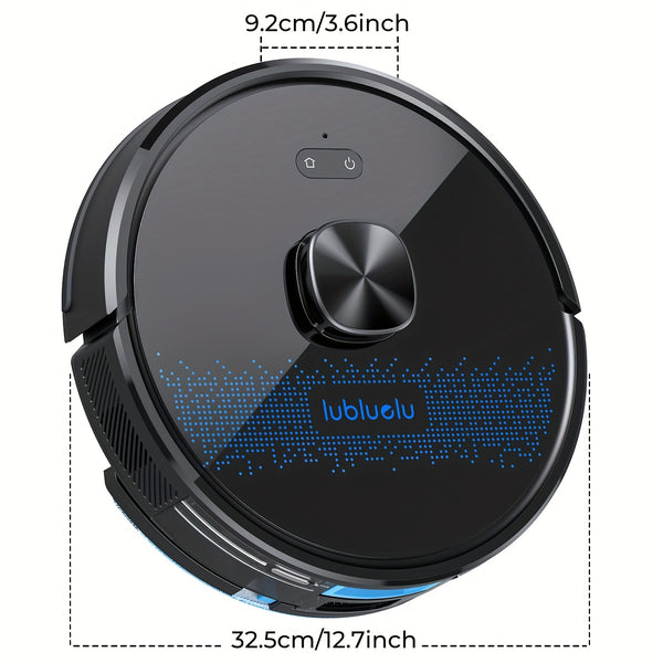 Lubluelu SL60 MAX Robot Vacuum Features a 2.5L Self-Emptying Station, Providing 60 Days of Hands-Free Cleaning. It Boasts a Powerful 4500 Pa Suction, Functions As Both a Vacuum Cleaner And Mop, Includes 24 No-Go Zones