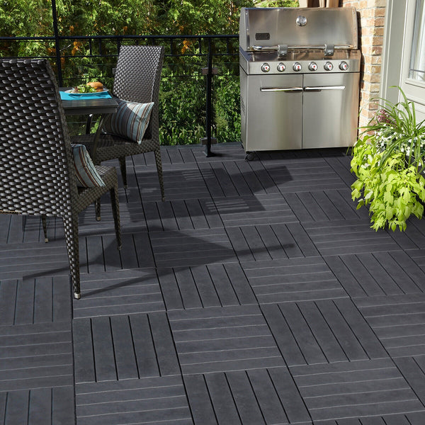 Easy Tile Cosmo Recycled Rubber Deck Tiles (300 X 300 X 15 Mm) - 10 Pack