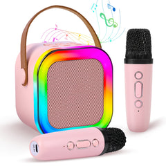 [Wireless Speakers] Wireless Speakers, Portable Speakers, Dual Microphones, RGB Lighting Effects, Multiple Voice-Changing Modes, Suitable for Family Gatherings, Birthday Parties, Outdoor Beaches, And Home Karaoke Machines