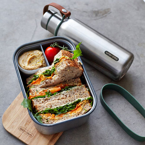 Black+Blum Stainless Steel Lunch Box & 750Ml Insulated Water Bottle Bundle
