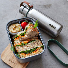 Black+Blum Stainless Steel Lunch Box & 750Ml Insulated Water Bottle Bundle