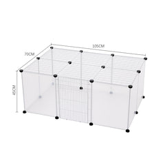 Roofed Cat Playpen System, 12/16/18 Panel Choices, Transparent Cat Enclosure with Top, Complete Kitty Condo with Top Cover, Escape-Proof Indoor Sanctuary, Top Cover Included for Small/Medium Dogs Indoor Protection & Security, Ideal for Indoor Training, Li