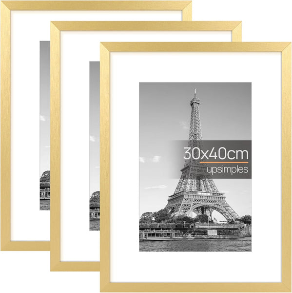 3 Pack A4 Picture Frame, A4 Black Picture Frames 21 X 29,7 Cm, Frame Wall Hanging Landscape or Portrait Orientation