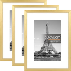 3 Pack A4 Picture Frame, A4 Black Picture Frames 21 X 29,7 Cm, Frame Wall Hanging Landscape or Portrait Orientation
