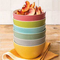 Over & Back Stoneware Bowl Set, 6 Piece