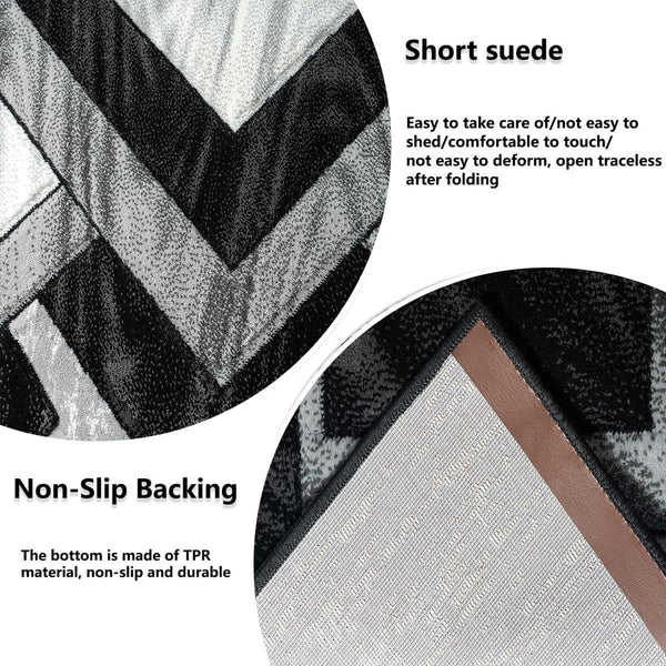 1pc Area Rug – Dazzling Abstract High-Weight Thick Design – Super Soft, Durable, Comfort-Feel Texture – Ideal for Living Room, Dining Room, Bedroom & Office Flooring