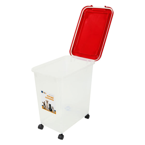 Taylor & Brown 3-Piece 50L Airtight Pet Food Storage Container Combo with Scoop and Treat Box for Dog Cat and Bird Food, Keep Pests Out, Translucent Body, Easy Mobility