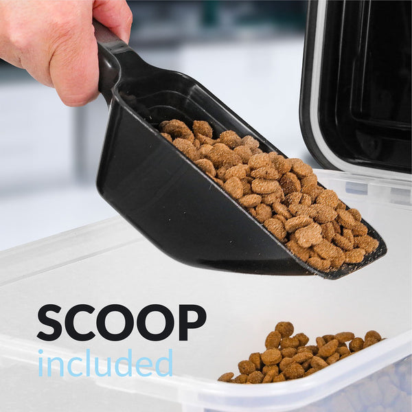Taylor & Brown 20 Litre Airtight Pet Food Storage Container With Plastic Measuring Scoop Treats For Pet Dog Cat Animal Dry Food Dispenser With Casters