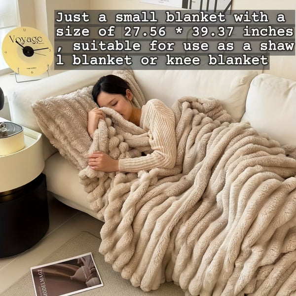 Luxurious Faux Rabbit Fur Throw Blanket