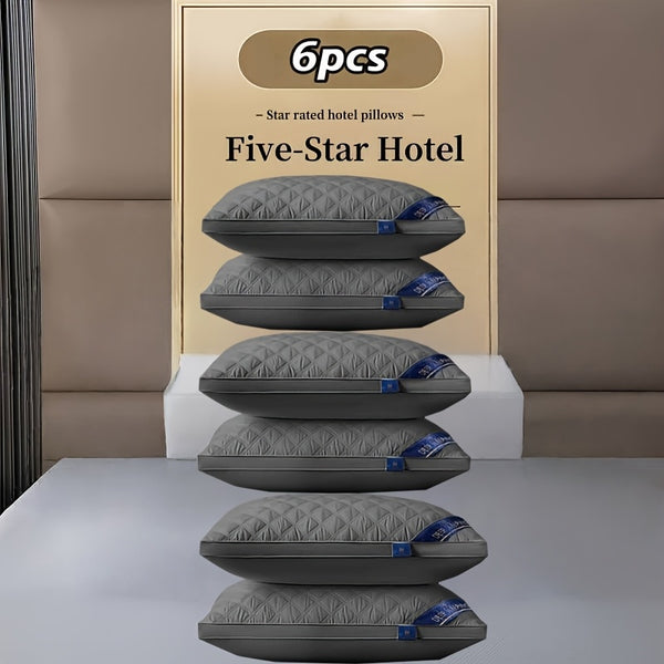 1pc 2pcs 4pcs 6pcs Weight 800GSM Luxury Hotel Quality 48x74cm Quilted Bed Pillows for Sleeping Deep Filled Bounce Back All Seasons