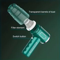 Newly Upgraded Model, Portable Cordless Handheld Vacuum Cleaner, Cyclone Suction Cordless Vacuum Cleaner, Large Suction USB Fast Charging with Seam Brush Computer Cleaning Head Multi-purpose. Suitable for Car/office/home, Labor Day Gift