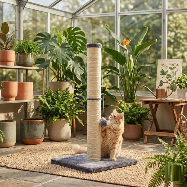 Cat Scratching Post 40cm Scratch Post Kitten Cat Tree Scratcher Sisal Pole Vertical Claw Scratching Tall Modern Design For Cats New
