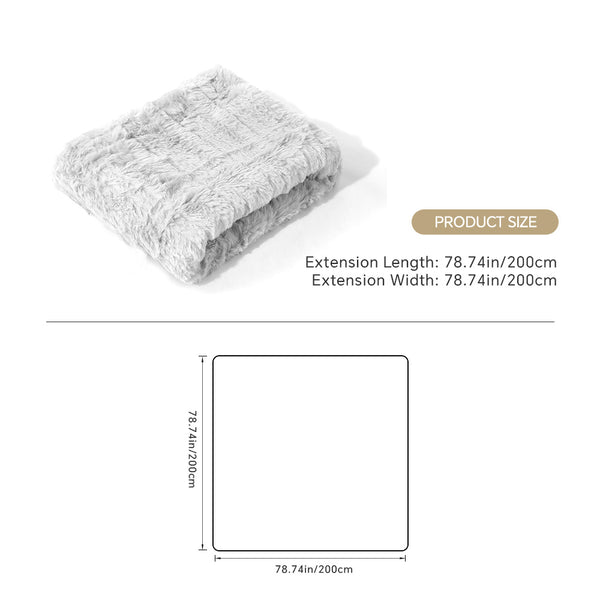 3pcs Faux Rabbit Plush Bedding Set, Soft Fluffy Comfortable Thicken Warm Autumn-Winter Duvet Cover & Pillowcase Set, Machine Washable, Ideal for Hotel, Guest Room, Bedroom, Home Use,Christmas Presents, Single/Double/King/Super King Size (1*Duvet Cover + 2