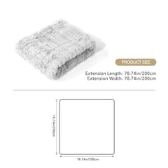 3pcs Faux Rabbit Plush Bedding Set, Soft Fluffy Comfortable Thicken Warm Autumn-Winter Duvet Cover & Pillowcase Set, Machine Washable, Ideal for Hotel, Guest Room, Bedroom, Home Use,Christmas Presents, Single/Double/King/Super King Size (1*Duvet Cover + 2