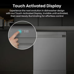 Hisense HS673A90XUK, 16 Place Settings Dishwasher, a Rated in Silver