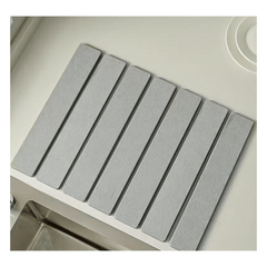 Stone Kitchen Countertop Drain Mat, Foldable Diatomaceous Earth Dish Drain Mat, Suitable for Bowls, Plates, And Cups, 40 X 30 Cm