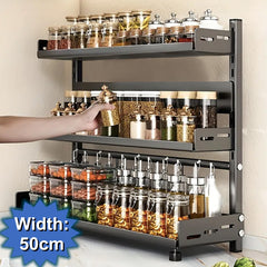2-layer metal microwave rack, adjustable, expandable, and stretchable kitchen rack, sturdy, stainless steel, easy to clean, used for microwave and oven storage, kitchen countertop shelf, universal