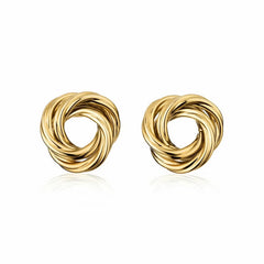 14Ct Yellow Gold Love Knot Earrings