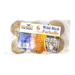 Wild Bird Fat Balls Pack of 6 – High Energy All-Year Feed for Garden Birds | 480g Nutritious Suet Balls for Outdoor Feeding