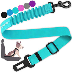 COOYOO Dog Seat Belt,3 Piece Set Retractable Dog Car Harness Adjustable Dog Seat Belt for Vehicle Nylon Pet Safety Seat Belts Heavy Duty & Elastic