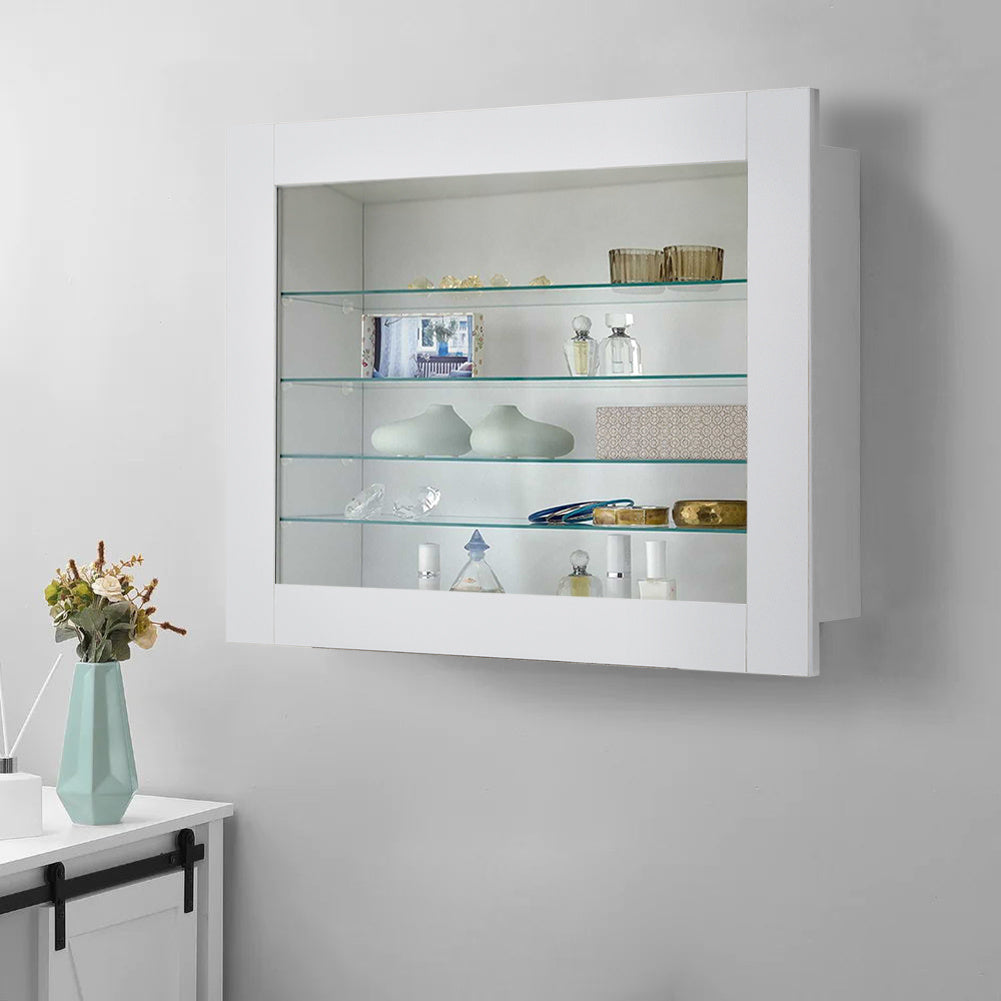 5-Layer Transparent Collection Display Cabinet, Space-Saving Display Cabinet for Home, Office, Bathroom, Living Room, Wall Mounted, Multi-tier Shelving, Space-Saving, Durable Organizer, Ideal for Storage and Decoration