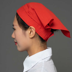 Chef Barista Hat Women Waitress Baker Triangular Hair Bandanna Cook Uniform Turban Kitchen Restaurant Skull Cap