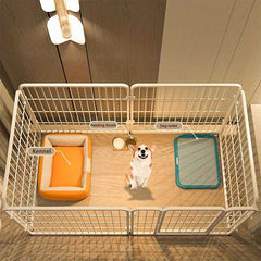 6-Panel Spacious Metal Dog Pen, Detachable Pet Pen, Small And Medium Exercise Pen, Easy to Assemble - Versatile Shape for Dogs, Rabbits, Ducks And Other Small And Medium Animals, 120 X 60 X 60Cm