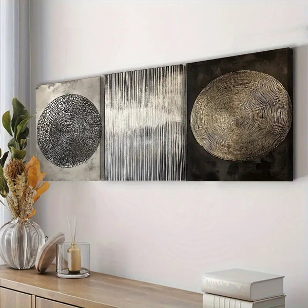 Three Wall Paintings Wall Paintings 30x40cm(11.81x 15.75inch) X3pcs Three Different Textures(1) for Home, Living Room, Coffee Shop, Office, Wall Art Decoration, Luxury Wall Hanging, 2D Flat, Perfect for Room Decor