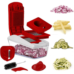 AEX 4-in-1 Manual Vegetable Chopper | Onion Dicer & Slicer | UK Kitchen Gadget | Time-Saving Meal Prep Tool