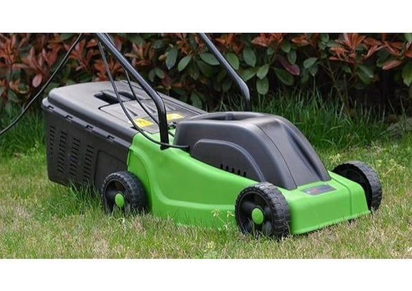 ToolTronix Electric Rotary Lawnmower with 1000w Turbo Drive Motor 30 cm Steel Blade, Air-Lift Grass Collection Technology, 10m Cable with BS Plug, 25 litre Lawn Mower Collection Box
