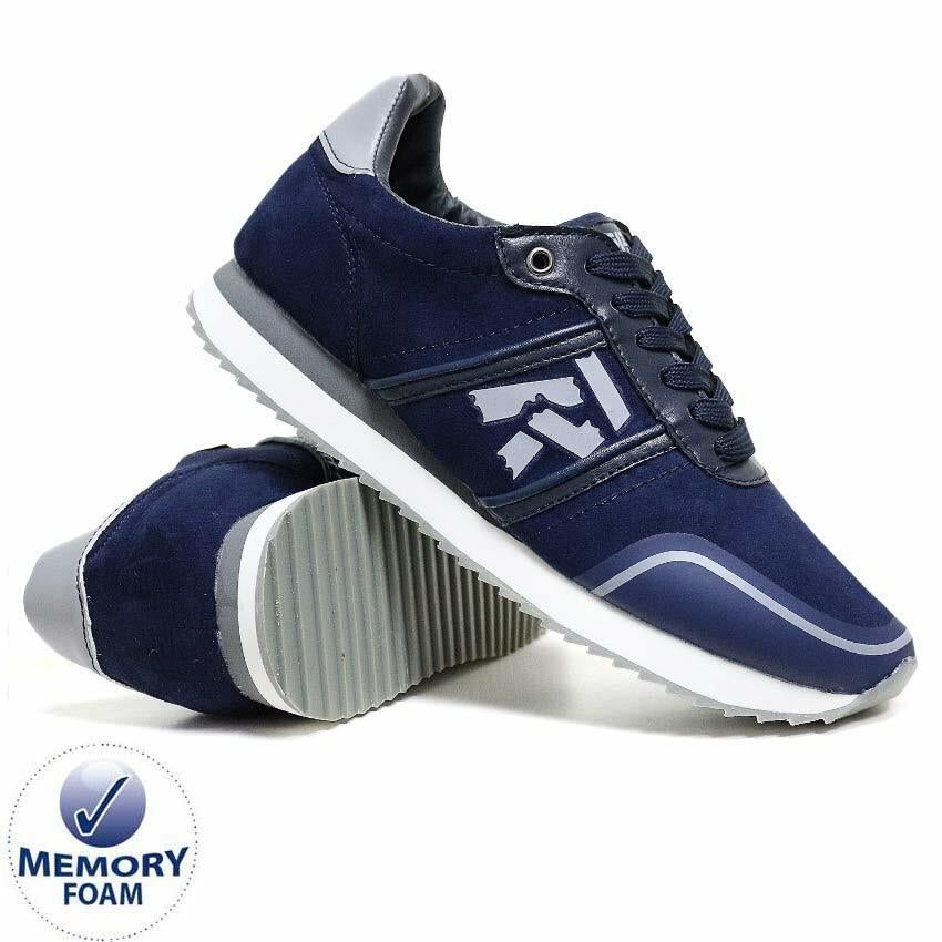 Mens Memory Foam Trainers New Casual Grip Sole Walking Driving Sports Gym Shoes