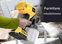 High Pressure and Low Flow HVLP Spray Gun, Suitable for Indoor and Outdoor Walls, Wood, Fences, Decks, Furniture - Including Adjustable Spray Mode and Ergonomic Design, Simple, Portable and Wireless, Suitable for Family Christmas Gifts.