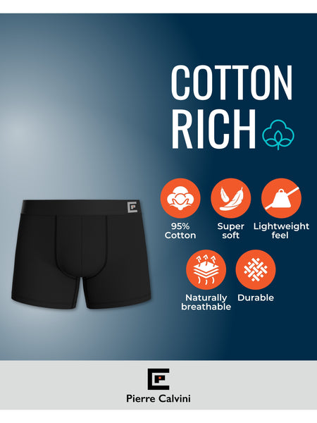 5-Pack Men’s Boxers – Cotton Underwear in Blue, Black, or Mixed Dark Colors – Soft, Breathable & Comfortable Fabric – Longer Leg Design with Anti-Chafing Fit – Tag-Free, Anti-Roll Waistband & No Ride-Up – Everyday Multipack Men’s Boxer Shorts – Durable, S