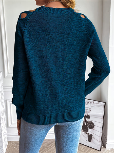Directional Spring Summer 2026 New Style Solid Color Hollow Out Pullover Sweater
