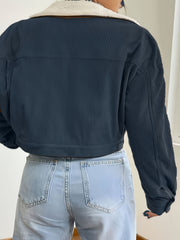 Women'S Short Corduroy And Lamb Jacket for Autumn And Winter, Featuring a Fleece Collar, Versatile Korean-Style Warm Top