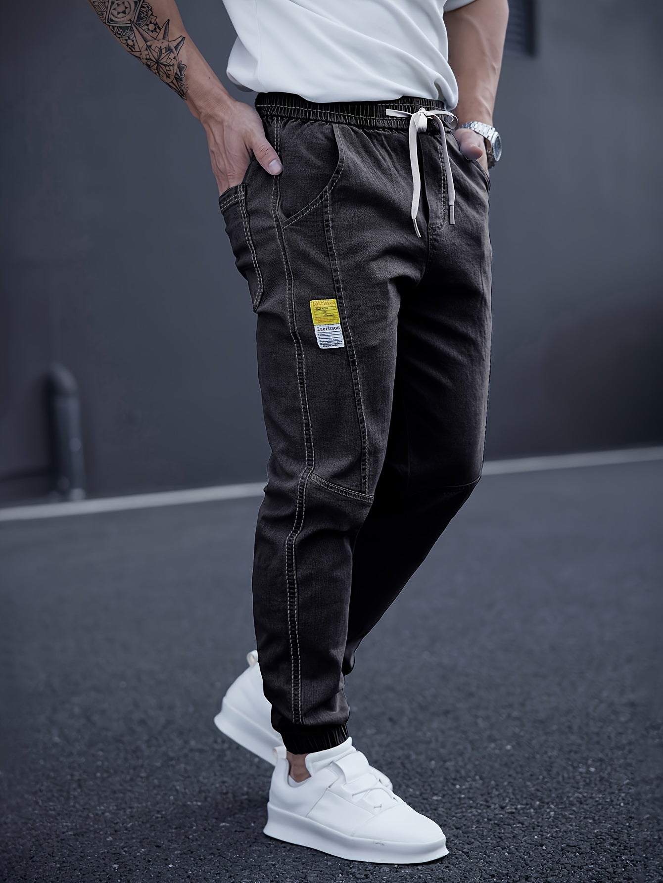 New Men's Washed Jeans for Spring and Autumn, Fashionable Ankle Pants, Comfortable Casual Trousers