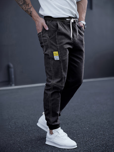 New Men's Washed Jeans for Spring and Autumn, Fashionable Ankle Pants, Comfortable Casual Trousers