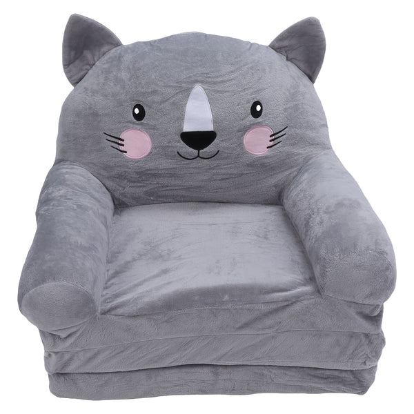 Cozy Kid Folding Sofa, Plush, Washable Lounge Chair for Playroom & Nursery, Foldable Soft Toddler Chair for Reading Relaxing Sleeping