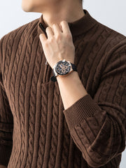 Christmas Gift for Men, New Twist Zipper Collar Pullover Sweater, Autumn And Winter Style, with Velvet, Thickened, Warm And Cold-Resistant, Can Be Worn Inside Or Outside, Casual And Versatile Essential, Knit