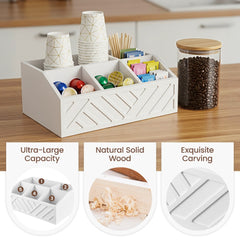 2-Tier Coffee Station Organizer for Countertop, Bar and Tea Accessories Storage Caddy With Counter Shelf for Home and Office
